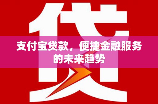汶川支付宝贷款，便捷金融服务的未来趋势