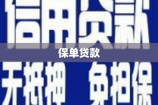 汶川保单贷款