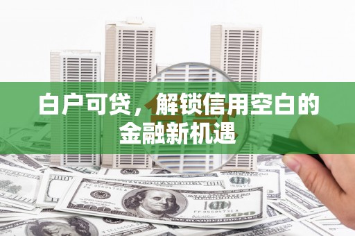 汶川白户可贷，解锁信用空白的金融新机遇