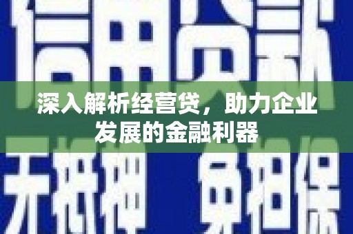 汶川深入解析经营贷，助力企业发展的金融利器