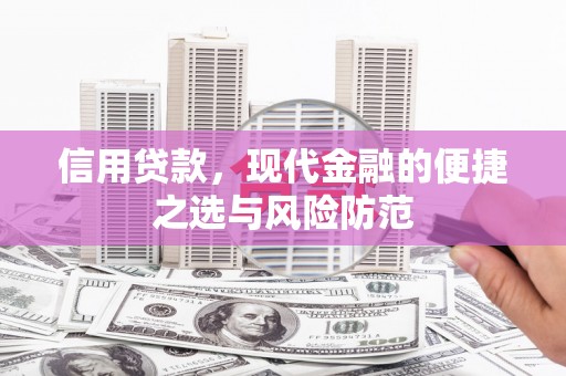 汶川信用贷款，现代金融的便捷之选与风险防范