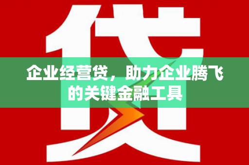 汶川企业经营贷，助力企业腾飞的关键金融工具