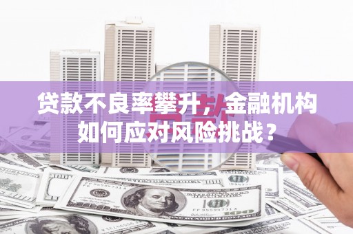 汶川贷款不良率攀升，金融机构如何应对风险挑战？