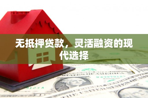 汶川无抵押贷款，灵活融资的现代选择