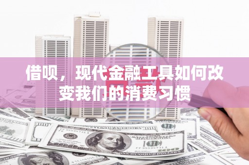 汶川借呗，现代金融工具如何改变我们的消费习惯