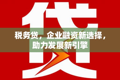 汶川税务贷，企业融资新选择，助力发展新引擎