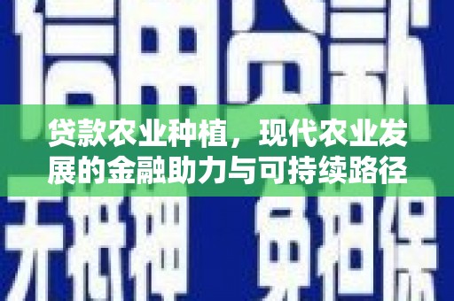 汶川贷款农业种植，现代农业发展的金融助力与可持续路径