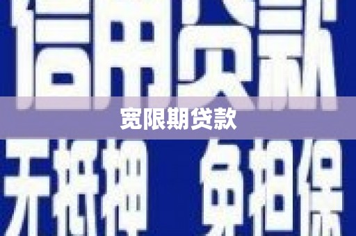 汶川宽限期贷款
