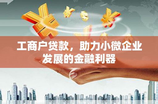 汶川工商户贷款，助力小微企业发展的金融利器