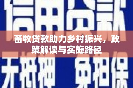 汶川畜牧贷款助力乡村振兴，政策解读与实施路径