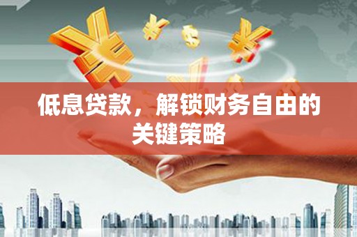 汶川低息贷款，解锁财务自由的关键策略