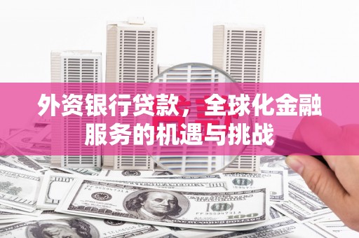 汶川外资银行贷款，全球化金融服务的机遇与挑战